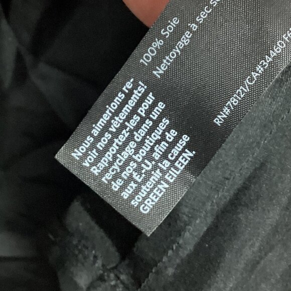 Eileen Fisher Silk Top Marbled Black Sheer w/ Silk black Tank XL - Picture 8 of 11